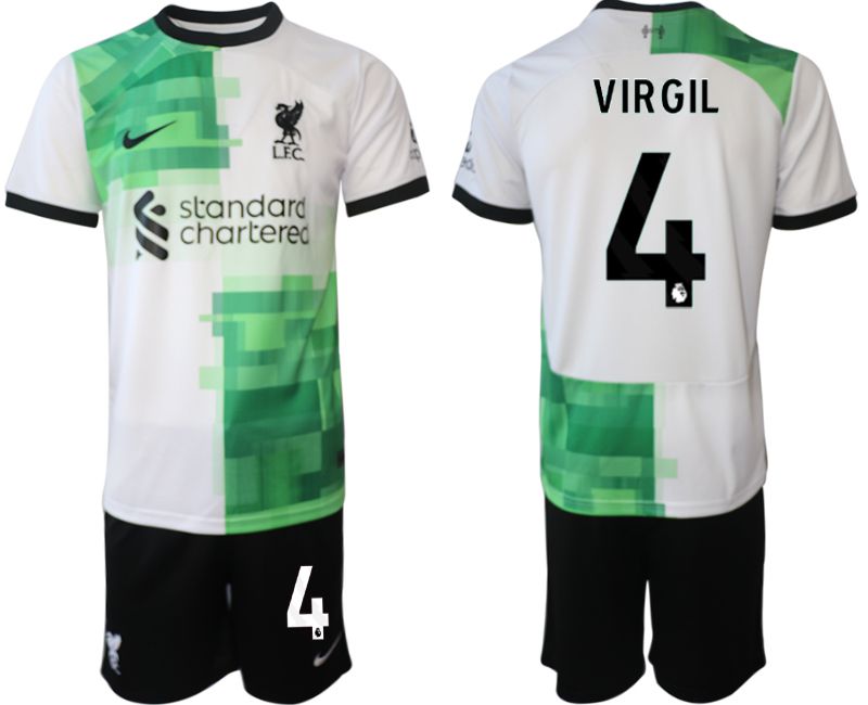 Men 2023-2024 Club Liverpool away white #4 Soccer Jersey